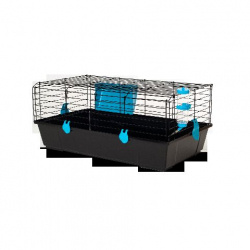 JAULA CONEJO 520 NEGRA PLEG.