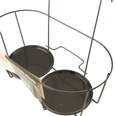 SOPORTE DOBLE 40X23X21CM NEGRO