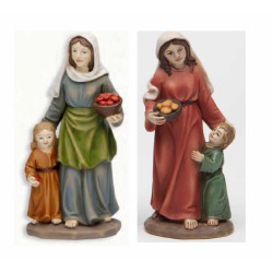MUJER CON NIÑO RESINA 11CM