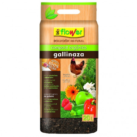 FLOWER COMPOST ORGANICO GALLINAZA 20 LITROS