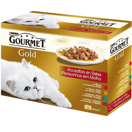 GOURMET GOLD BOCADITOS EN SALSA MPK*12