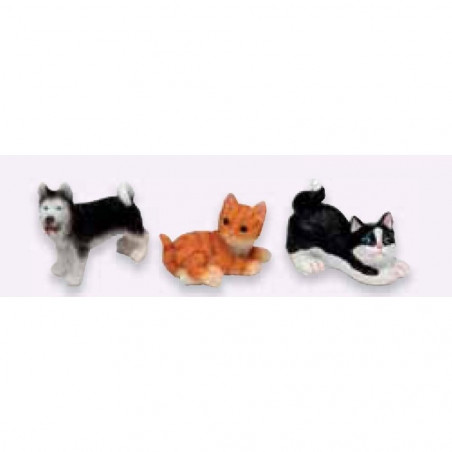 FIGURA GATO PERRO RESINA 3CM