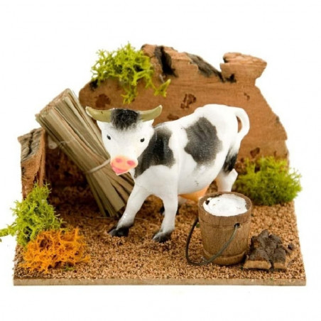 VACA LECHERA ESCENA 16X9X11CM