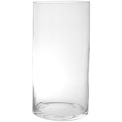 JARRON CILINDRICO CRISTAL 35CM