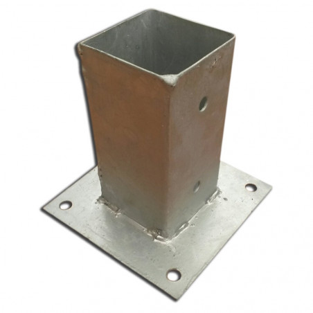 ANCLAJE POSTE 7X7CM ACERO