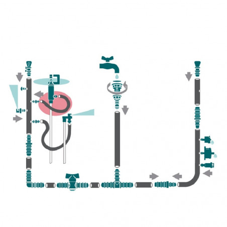 MICROTUBO FLEXIBLE NEGRO 4MMX25M VERDECORA