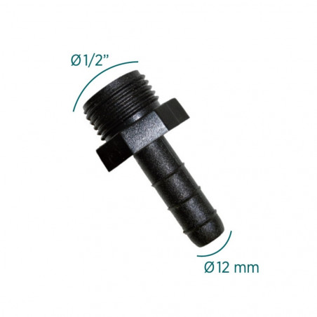 TERMINAL MACHO 1/2-12MM VERDECORA