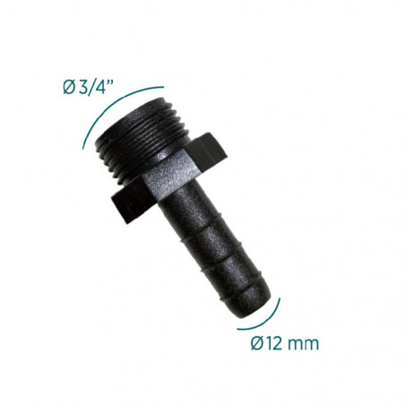 TERMINAL MACHO 3/4-12MM VERDECORA
