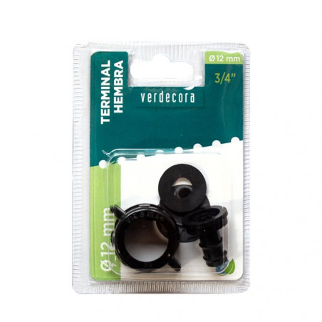 TERMINAL HEMBRA 3/4 12MM VERDECORA
