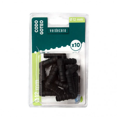 CODO GOTEO 12MM 10 UDS VERDECORA