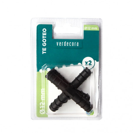 TE GOTEO 12MM 2UDS VERDECORA