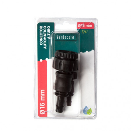 CONECTOR AUTOMATICO A TUBO 16MM-H3/4" VERDECORA