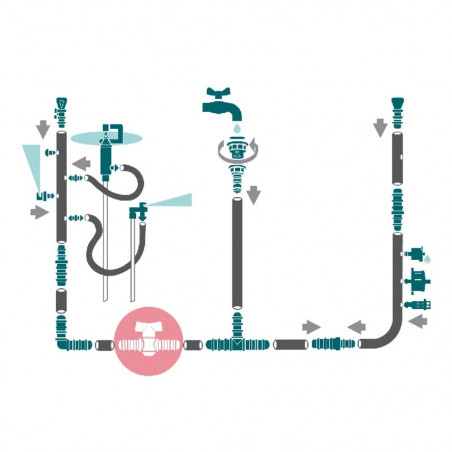 LLAVE GOTEO ROSCA MACHO 1/2" 16MM VERDECORA