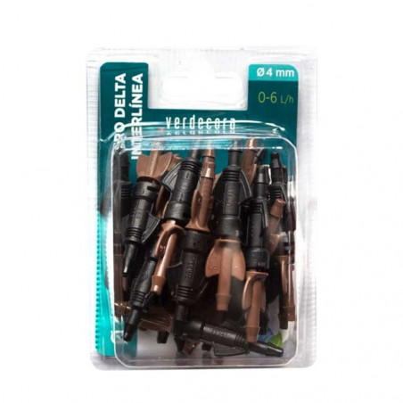 GOTERO DELTA INTERLINEA 0 A 6L/H 25UD VERDECORA