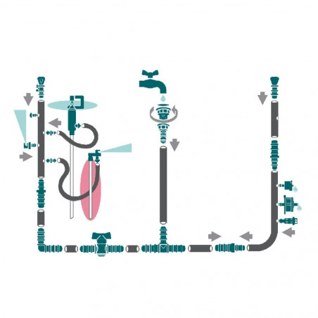 GOTERO CON ESTACA DELTA DE 0 A 6 L/H 5UD VERDECORA