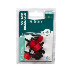 GOTERO REGULABLE 0-70 L/H 5UD VERDECORA