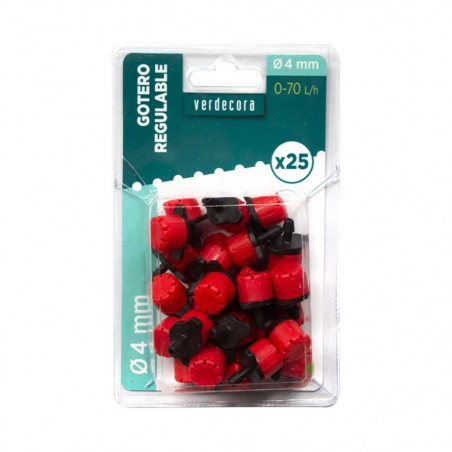 GOTERO REGULABLE 0-70 L/H 25UD VERDECORA