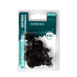 GOTERO AUTOCOMPENSADO 4L/H 10UD VERDECORA