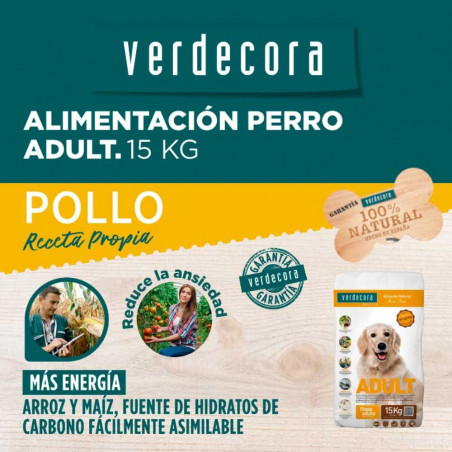 PIENSO PERRO ADULTO POLLO VERDECORA 15KG
