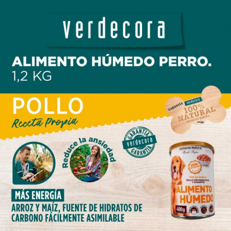 ALIMENTO HÚMEDO PERRO VERDECORA POLLO 1.2 KILOS