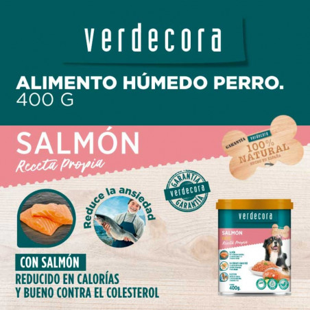 ALIMENTO HÚMEDO PERRO SALMÓN VERDECORA 400GR