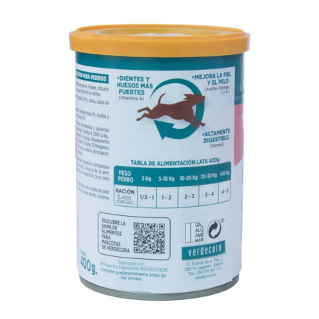 ALIMENTO HÚMEDO PERRO SALMÓN VERDECORA 400GR