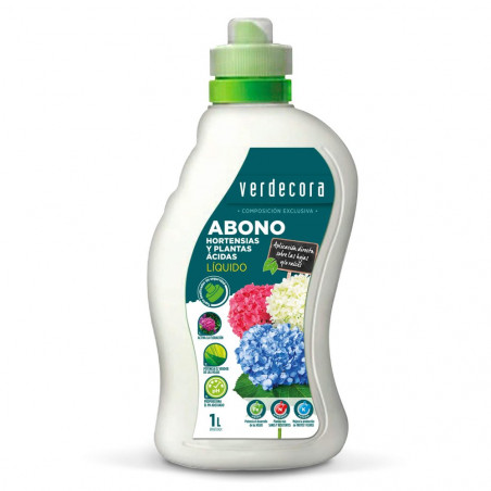 ABONO HORTENSIAS Y PLANTAS ÁCIDAS 1L VERDECORA