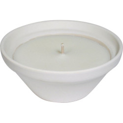 VELA CITRONELA TARRINA TERRACOTA BLANCA