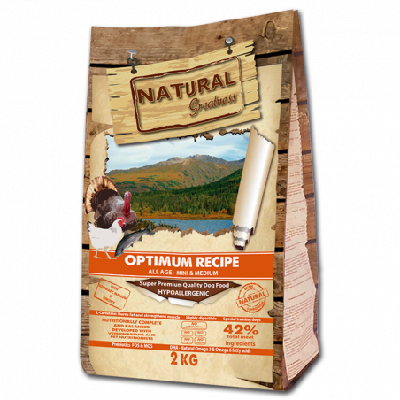 PIENSO PERRO NATURAL GREATNESS OPTIMUM MINI MEDIUM 2KG