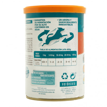 Alimento húmedo perro buey verdecora 400 gr
