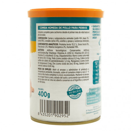 Alimento húmedo cachorro verdecora 400 gr