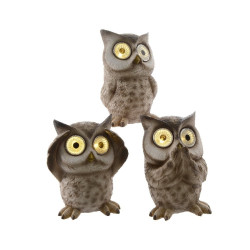 BÚHO LED SOLAR 16CM
