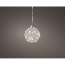 BOLA CON MICROLED 10CM TRANSPARENTE
