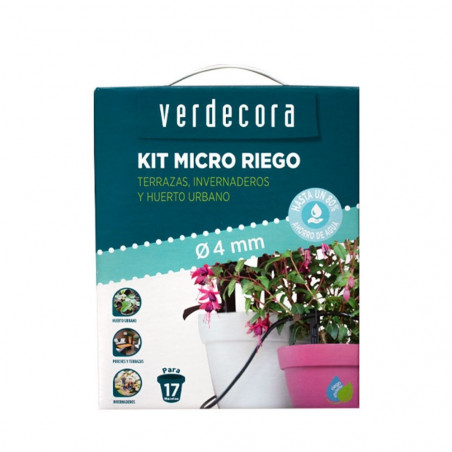 KIT RIEGO POR GOTEO HUERTO URBANO Y MACETAS VERDECORA