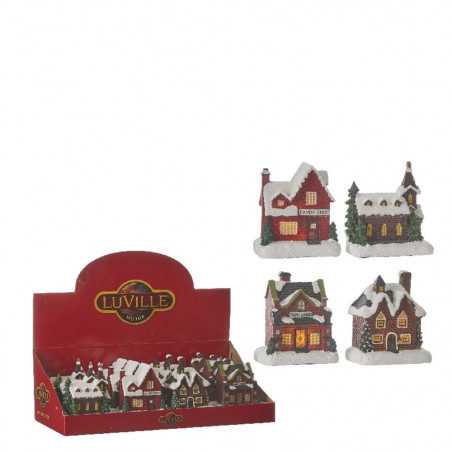 LUVILLE CASA NAVIDAD 8.5X5.5X10CM
