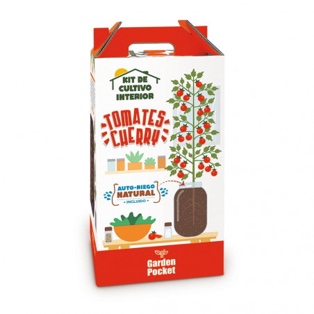 KIT CULTIVO INTERIOR TOMATE CHERRY CON AUTORIEGO