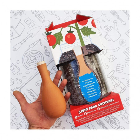 KIT CULTIVO INTERIOR TOMATE CHERRY CON AUTORIEGO