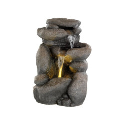 FUENTE CON ROCAS EN 2 CASCADAS 53CM.