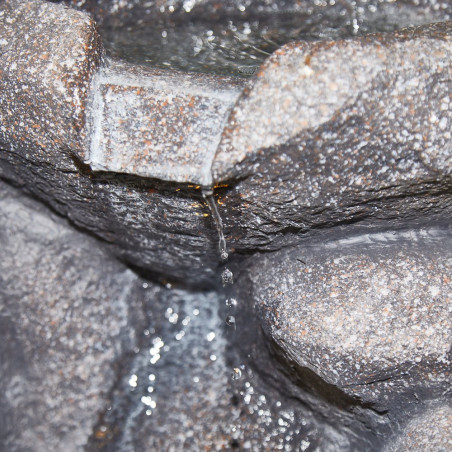 FUENTE CON ROCAS EN 2 CASCADAS 53CM.