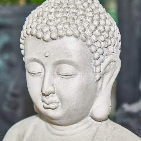 FUENTE BUDA SENTADO GRIS LUZ LED