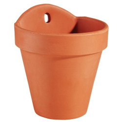 MACETA BARRO ROJO PARED 22CM