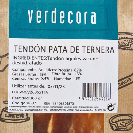 Snack tendón de ternera verdecora 300 gr
