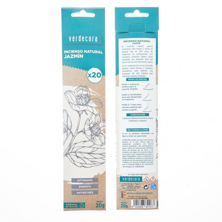 INCIENSO JAZMÍN 20 STICK VERDECORA