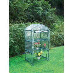 INVERNADERO TERRAZA 3 BALDAS 68X49X126CM