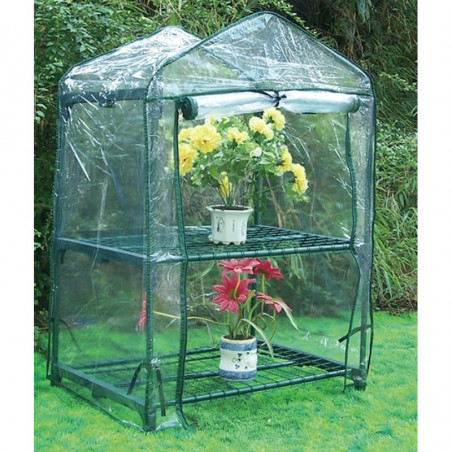 INVERNADERO TERRAZA 2 BALDAS 68X49X90CM