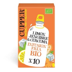 INFUSION FRIA LIMON, JENGIBRE Y CURCUMA BIO