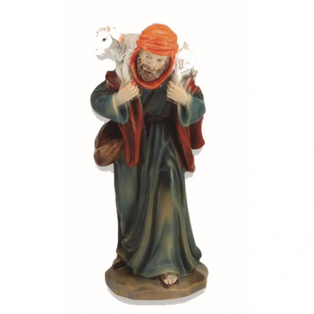 PASTOR CON OVEJA RESINA 11CM