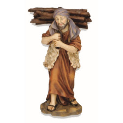 PASTOR CON LEÑA RESINA 11CM