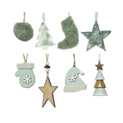 FIGURAS VERDES NAVIDAD MIX 8CM