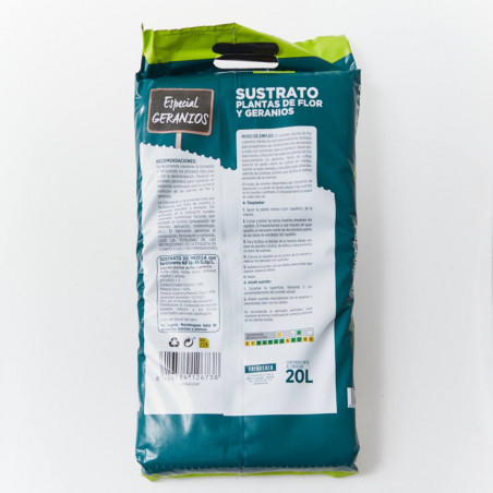 SUSTRATO PLANTAS DE FLOR Y GERANIOS 20L VERDECORA